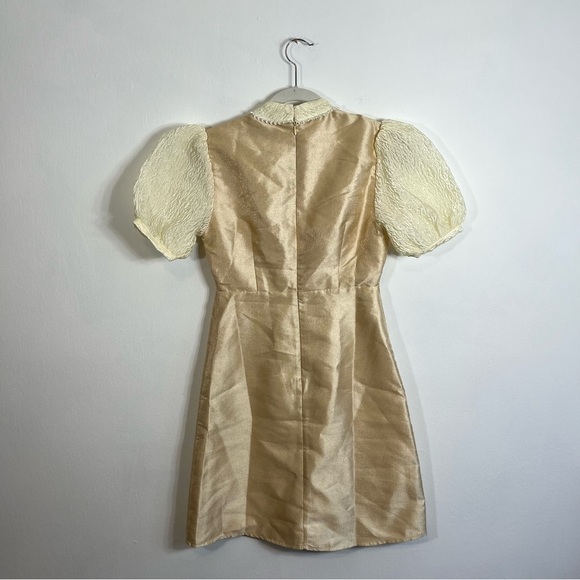 Sister Jane DREAM Mariana Contrast Mini Dress Gold Small - Picture 8 of 9